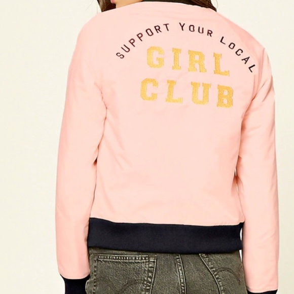 Barbie Pink Bomber Jacket | California Varsity Style Retro 50s Medium - Picture 7 of 11